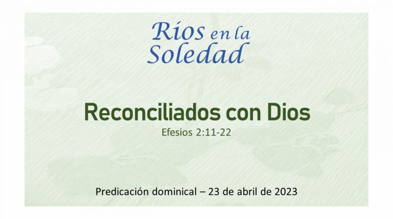 Reconciliados con Dios